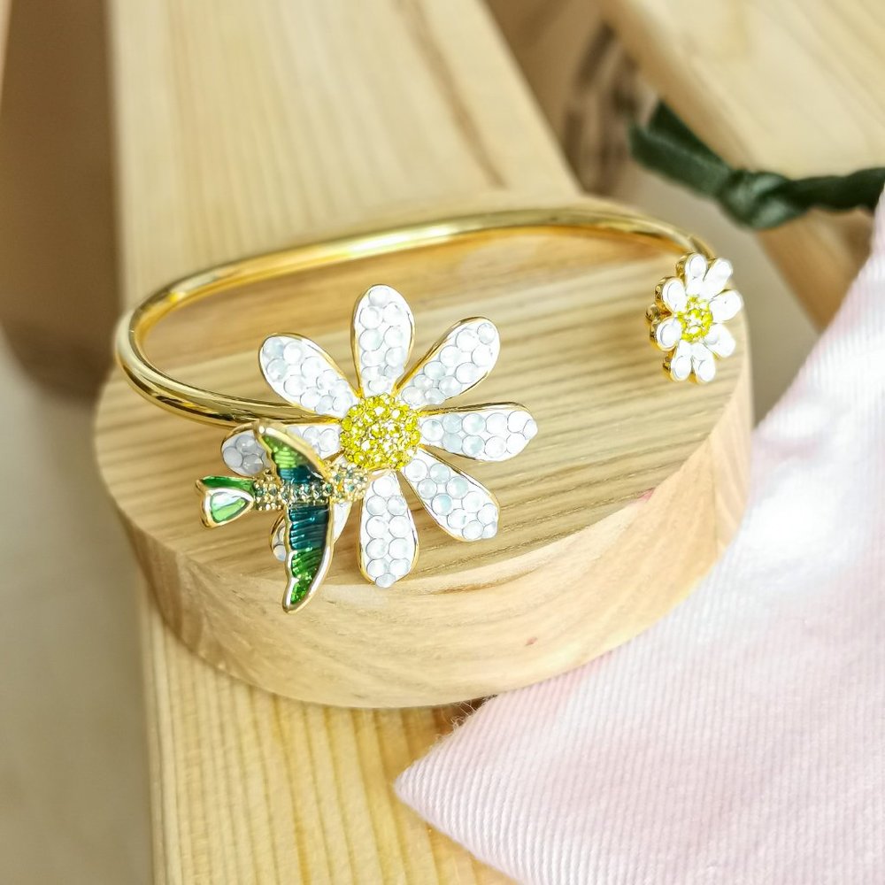 Kate Spade Dazzling Daisy Gold Flex Cuff Bracelet